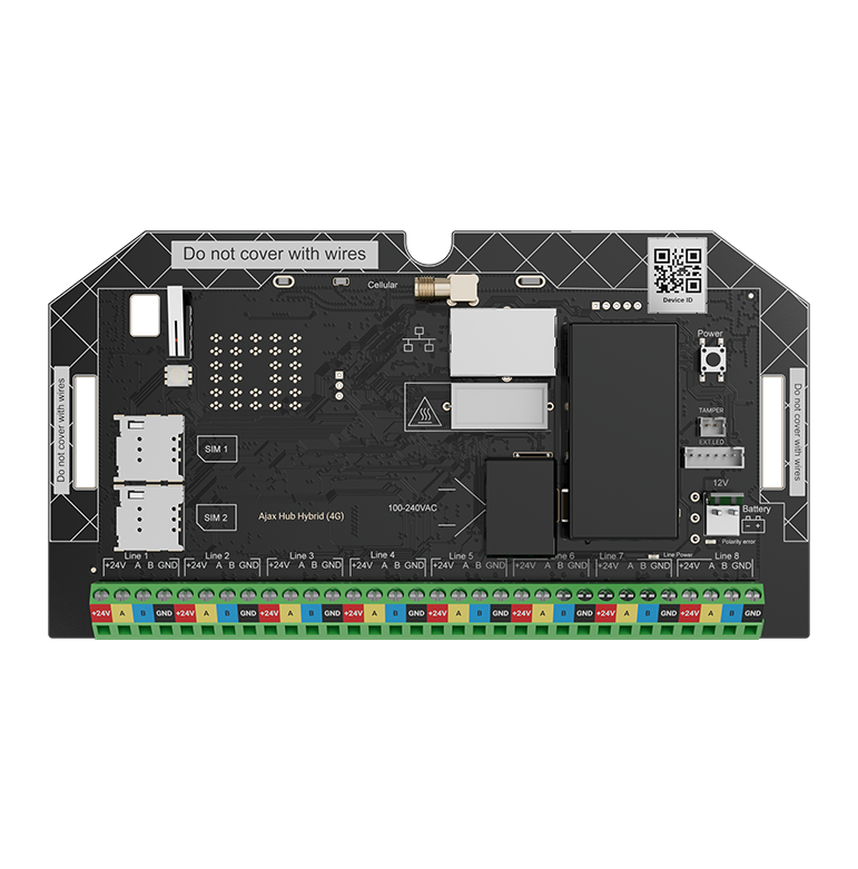 AJAX - HUB HYBRID (4G) FIBRA (WITHOUT CASING)