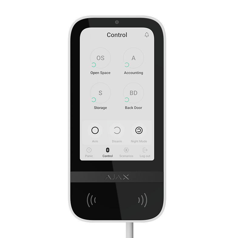 AJAX - KEYPAD TOUCHSCREEN WHITE FIBRA